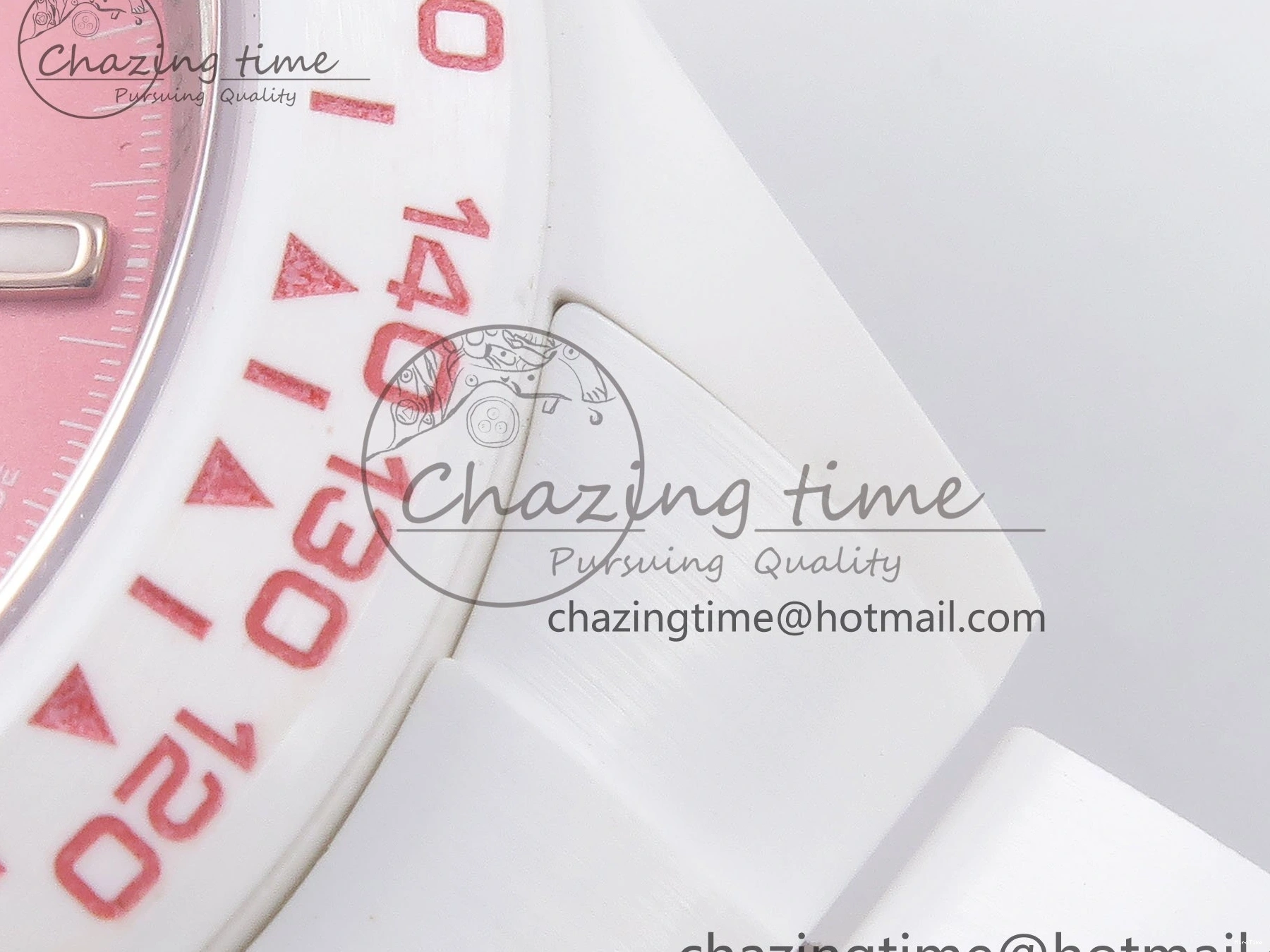 MiroTime 1231 TopPick Daytona AET White Solid Ceramic Case and Bracelet Pink Dial ZF 1:1 Best Edition SH 1650